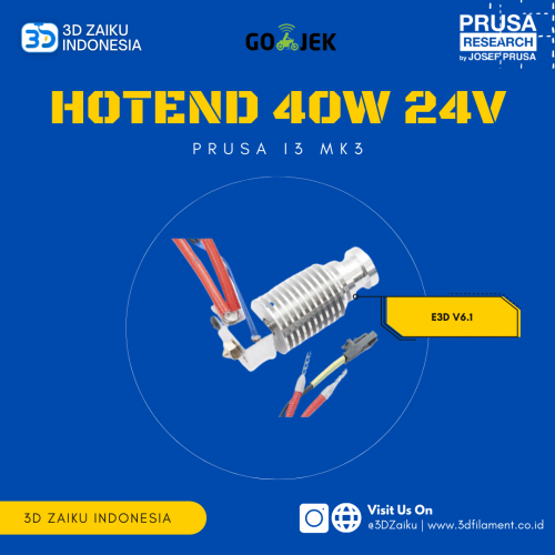 Original Prusa i3 MK3 E3D V6.1 Assembled Hotend 40W 24V